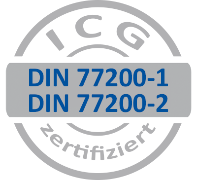 TÜV Siegel DIN EN ISO 77200-1